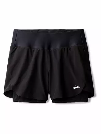 BROOKS | Short de course pour femmes Chaser 5 2en1 2.0 | schwarz